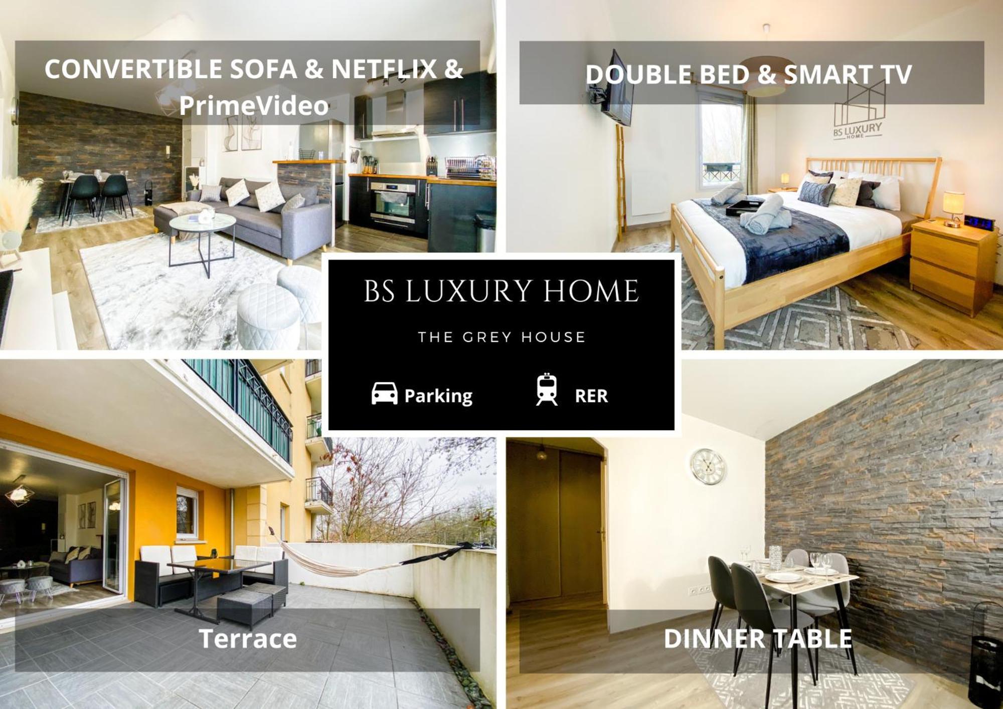Апартаменты The Grey House - Parking - Piscine - Rer A 6 Min Бюсси-Сен-Жорж Экстерьер фото